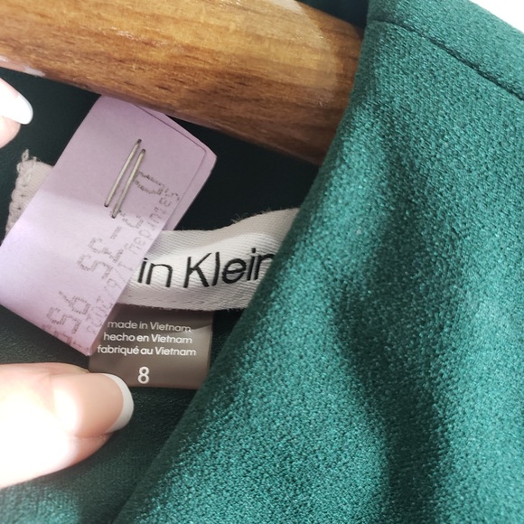 Calvin Klein Deep Green Midi Dress Womens Size 8 - Picture 2 of 8